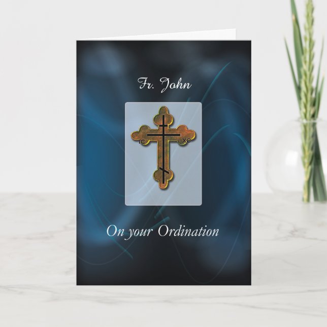 Ost-Orthodoxe Cross Ordination Glückwunsch Karte (Vorderseite)