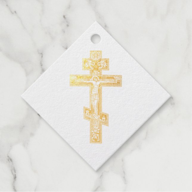 Ost-Orthodoxe Ikonenkreuz Geschenkanhänger (Vorderseite)