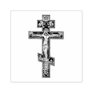 Ost-Orthodoxe Ikonenkreuz Gummistempel