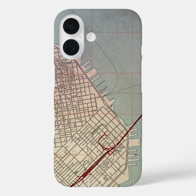 Ost-San Francisco Topografische Karte Case-Mate iPhone Hülle (Rückseite)