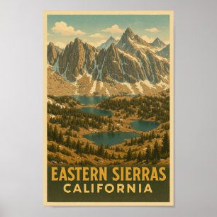 Ost-Sierra California Vintage Travel Poster