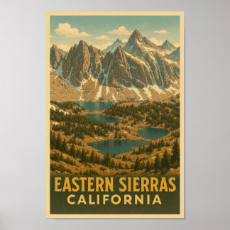 Ost-Sierra California Vintage Travel Poster