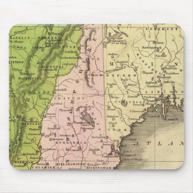 Ost Staaten Olney Karte Mousepad (Vorne)