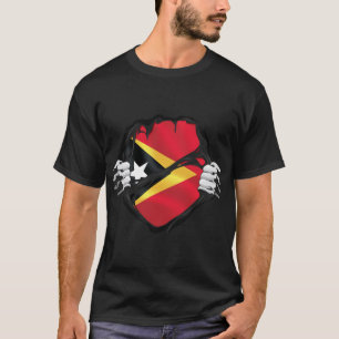 Ost-Timor-Flag Pure Roots Schwarz T-Shirt