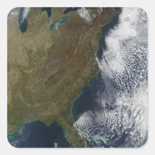 Ost-Vereinigte Staaten 2 Quadratischer Aufkleber