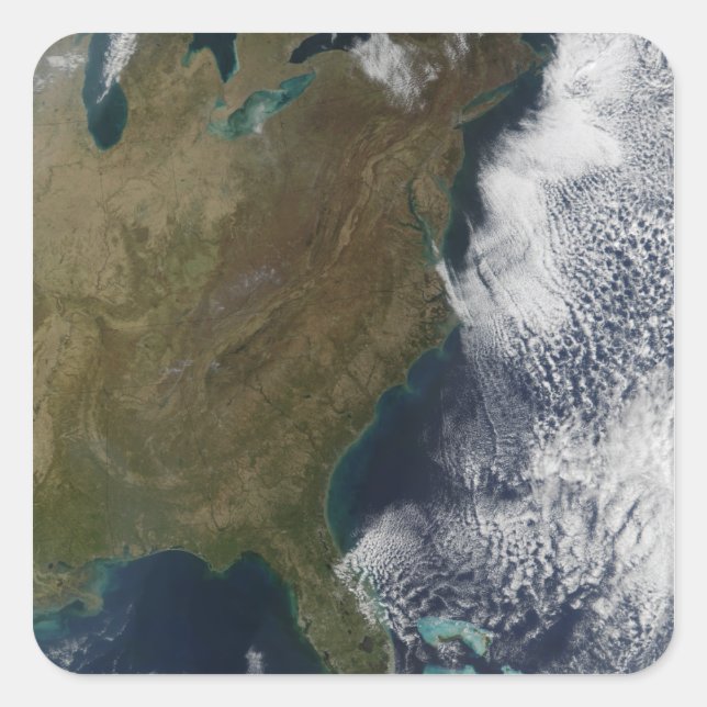 Ost-Vereinigte Staaten 2 Quadratischer Aufkleber (Vorderseite)
