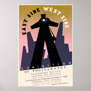 Ost, Westseite Ausstellung von Fotografien WPA Poster
