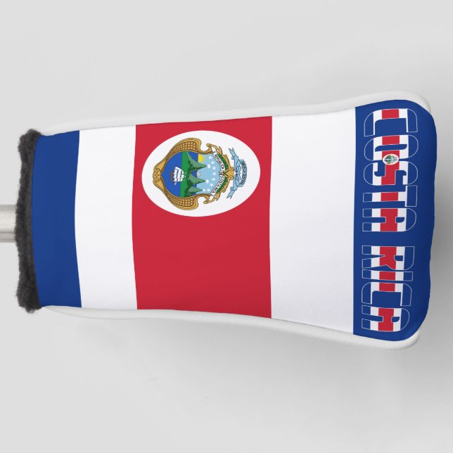 osta Rica Flag Herrliche Patriotic Golf Head Cover Golf Headcover (Vorderseite)