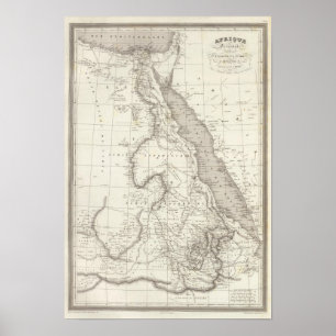 Ostafrika-Karte Poster