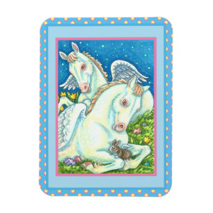 OSTANGELN, WEISSE PONIEN, BUNNEN UND EIER Niedlich Magnet