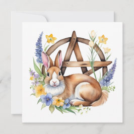 Ostara Bunny Spring Equinox Eostre Wicca Feiertagskarte