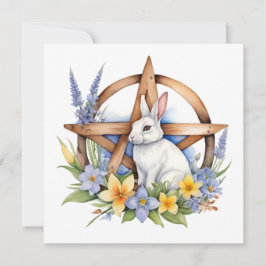 Ostara Bunny Spring Equinox Eostre Wicca Feiertagskarte