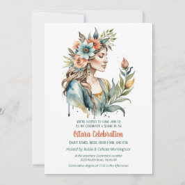 Ostara Frühlings-Tagundnachtgleiche Blumen Göttin Einladung