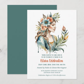 Ostara Frühlings-Tagundnachtgleiche Blumen Göttin Einladung