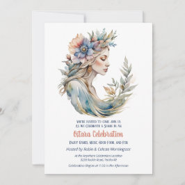 Ostara Frühlings-Tagundnachtgleiche Blumen Göttin Einladung
