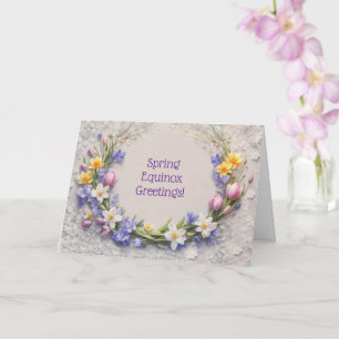 Ostara Frühlings-Tagundnachtgleiche-Grüße Blumen K Karte