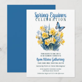 Ostara Frühlings-Tagundnachtgleiche Narzisse Schme Einladung