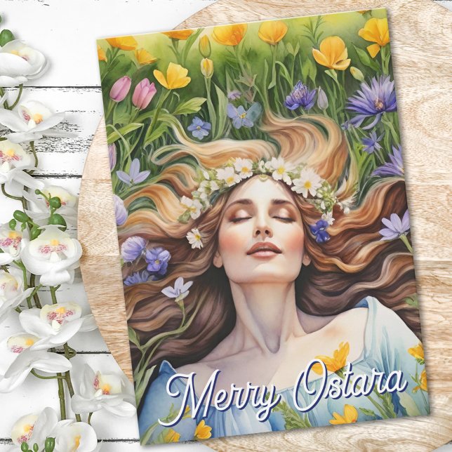 Ostara Goddess Spring Equinox Sabbat Wicca Holiday Karte (Ostara Goddess Spring Equinox Sabbat Wicca Holiday Card)