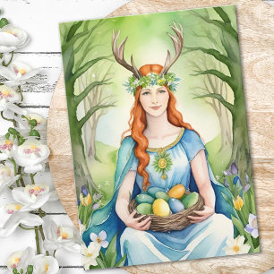 Ostara-Göttin Frühlings-Tagundnachtgleiche Sabbat Karte