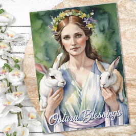 Ostara-Göttin Frühlings-Tagundnachtgleiche Sabbat  Karte