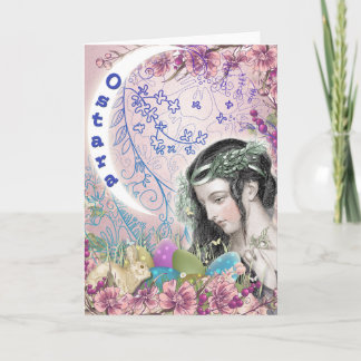 Ostara heidnische Gruß-Karte Feiertagskarte