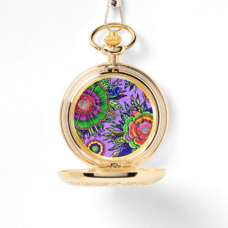 OSTARA: Mystisches Violett - Sammler-Taschenuhr Armbanduhr