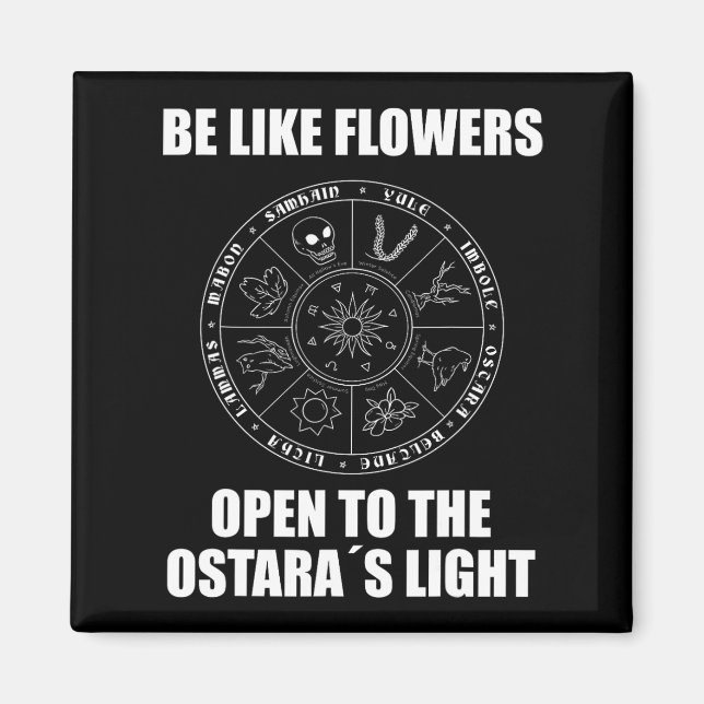 Ostara Ostre Pagan Witchcraft Frühjahrsmond Magnet (Vorne)