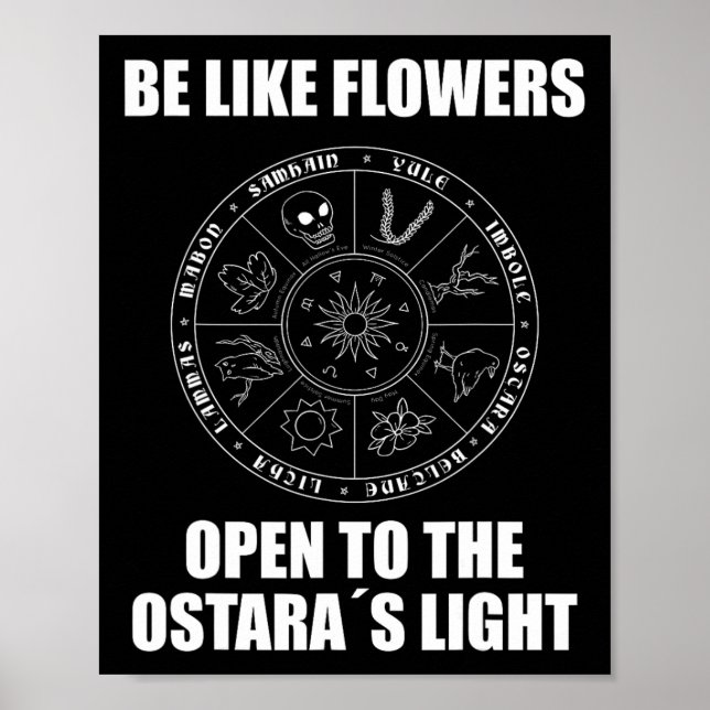 Ostara Ostre Pagan Witchcraft Frühjahrsmond Poster (Vorne)