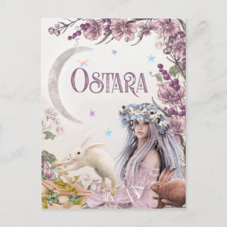 Ostara Pagan Fantasy Kunst, Dichtung und Musik Postkarte