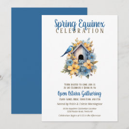 Ostara Spring Equinox Bird House Sabbat Einladung