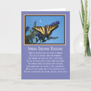 Ostara Spring Equinox Segen mit Schmetterling Karte