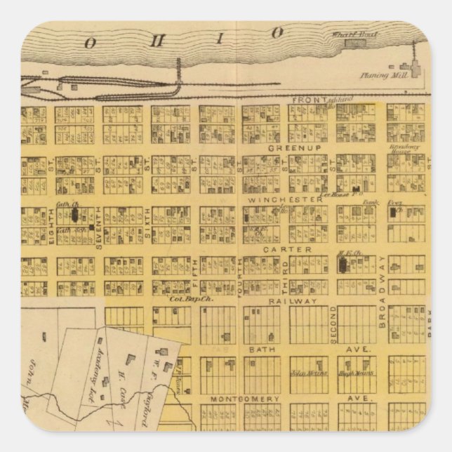 Ostaschland, Kentucky Quadratischer Aufkleber (Vorderseite)