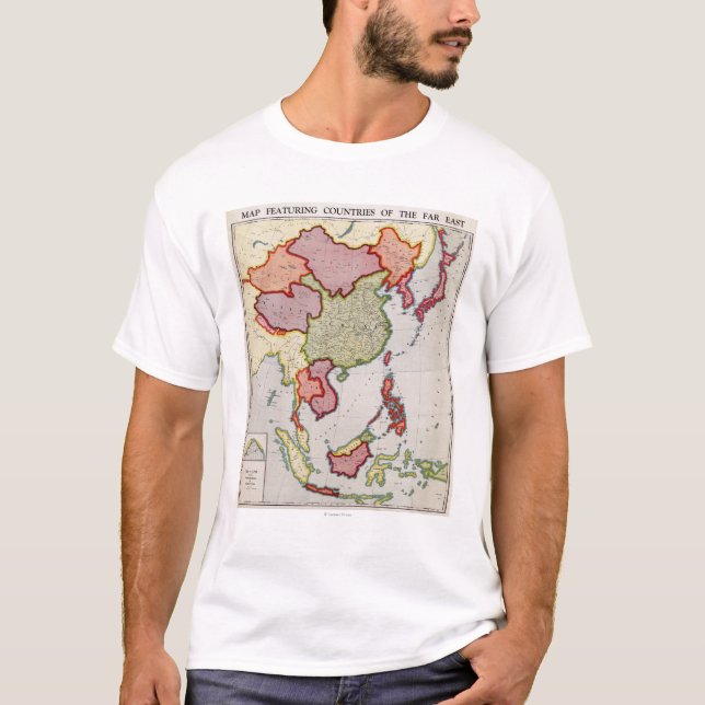 OstAsiaPanoramic MapEast Asien T-Shirt (Vorderseite)