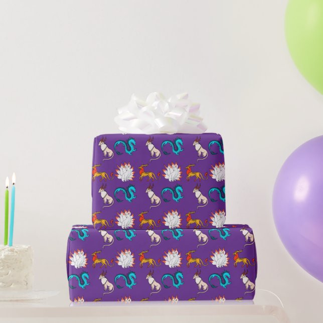 Ostasiatische Folklore Geschenkpapier (Partygeschenke)
