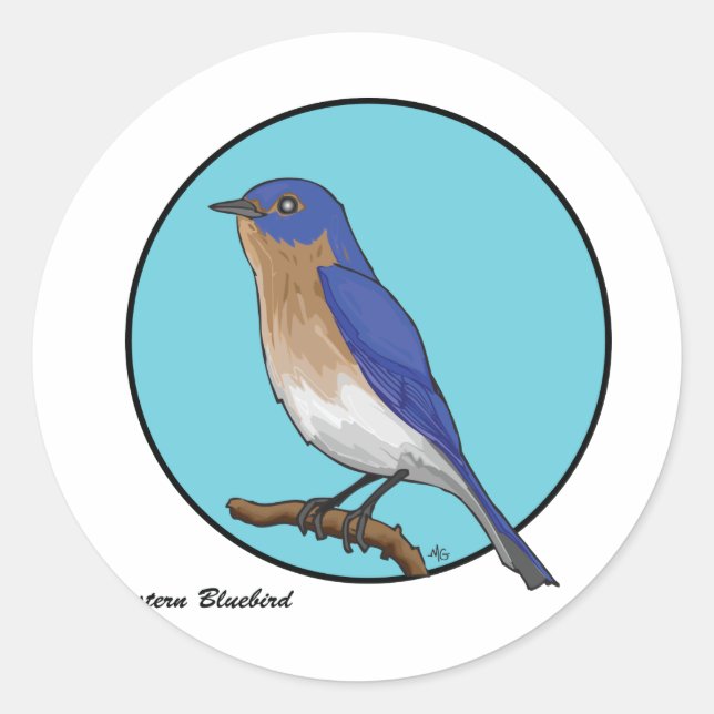 OSTBLUEBIRD RUNDER AUFKLEBER (Vorderseite)