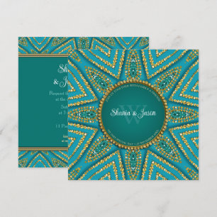 Ostböhmischer Sonnen-Gold- und Blau-Glanz Einladung