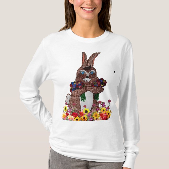 OSTBUNNE MIT BLUME T - Shirt (Vorderseite)