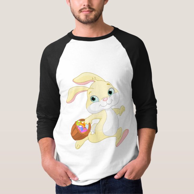OSTBUNNE MIT FARBIGEM EASTER EGG BASKET T-Shirt (Vorderseite)