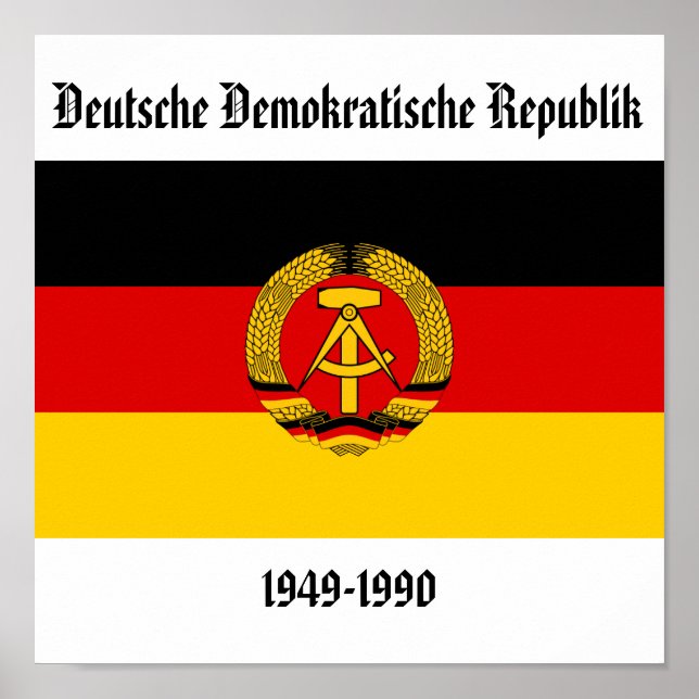 Ostdeutsche Flagge Poster (Vorne)