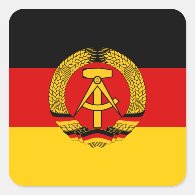 Ostdeutsche Flagge Quadratischer Aufkleber (Vorderseite)