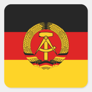 Ostdeutsche Flagge Quadratischer Aufkleber