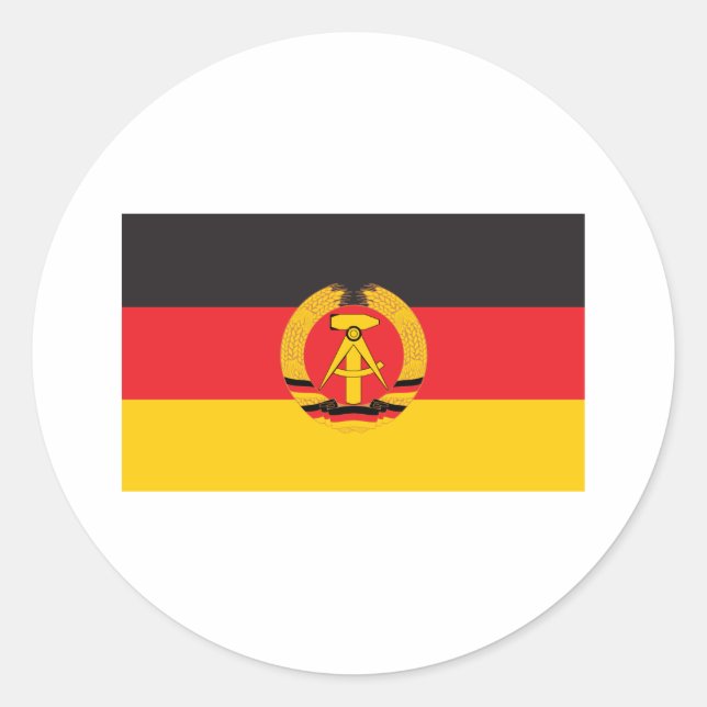 Ostdeutsche Flagge Runder Aufkleber (Vorderseite)