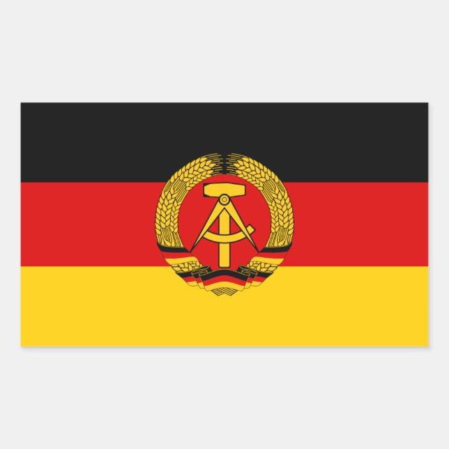 Ostdeutscher Flaggen-Aufkleber Rechteckiger Aufkleber (Vorderseite)