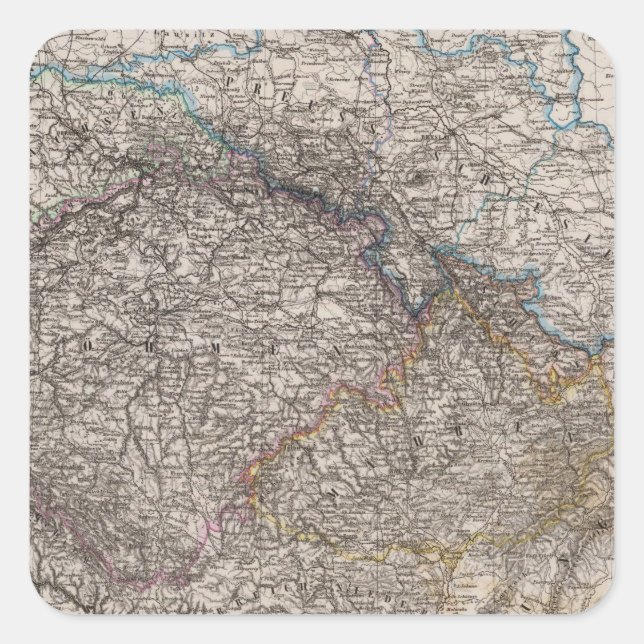 Ostdeutschland oder Böhmen Quadratischer Aufkleber (Vorderseite)