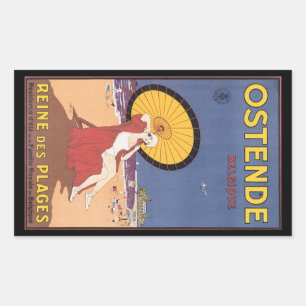 Ostende - Belgien Rechteckiger Aufkleber