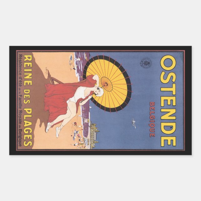 Ostende - Belgien Rechteckiger Aufkleber (Vorderseite)