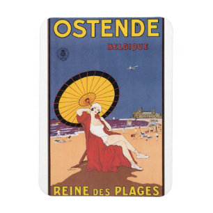 Ostende-Belgique Vintage Reiseposter Magnet