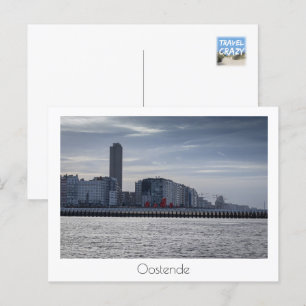 Ostende Coastal City Skyline, Belgien Postkarte