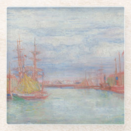 Ostende Harbor von James Ensor (1900) Glasuntersetzer
