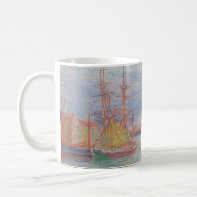 Ostende Harbor von James Ensor (1900) Kaffeetasse (Links)